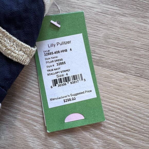 Lilly Pulitzer Navy Tylar One Shoulder Dress-Size 4 - Picture 8 of 8